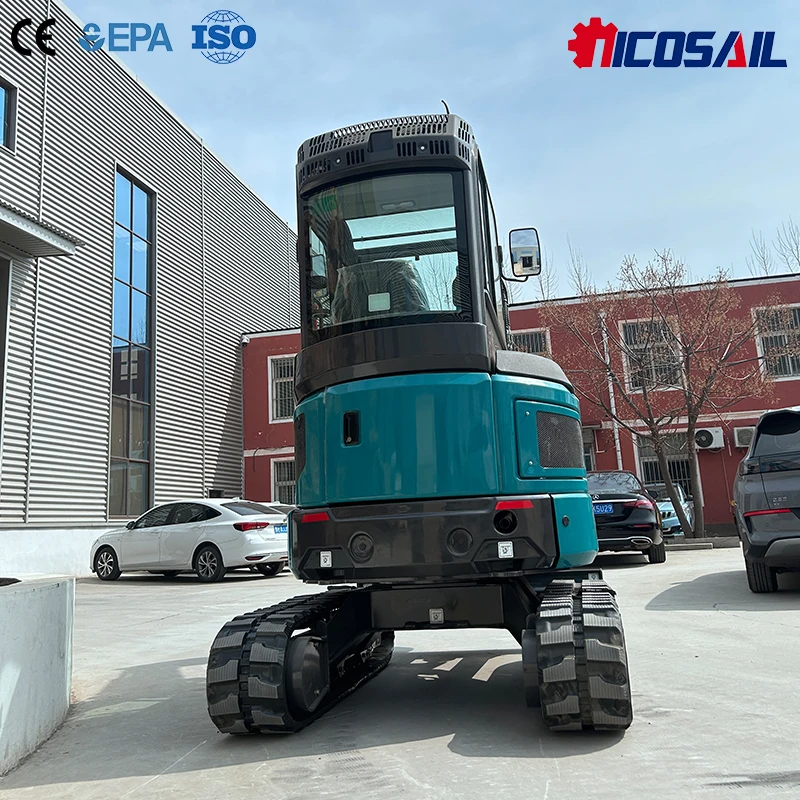 

Мини-экскаватор NICOSAIL OKW35E 3,5 тонны с нулевым выносом задней части, компактный экскаватор с сертификатами CE и EPA для строительства и сельского хозяйства