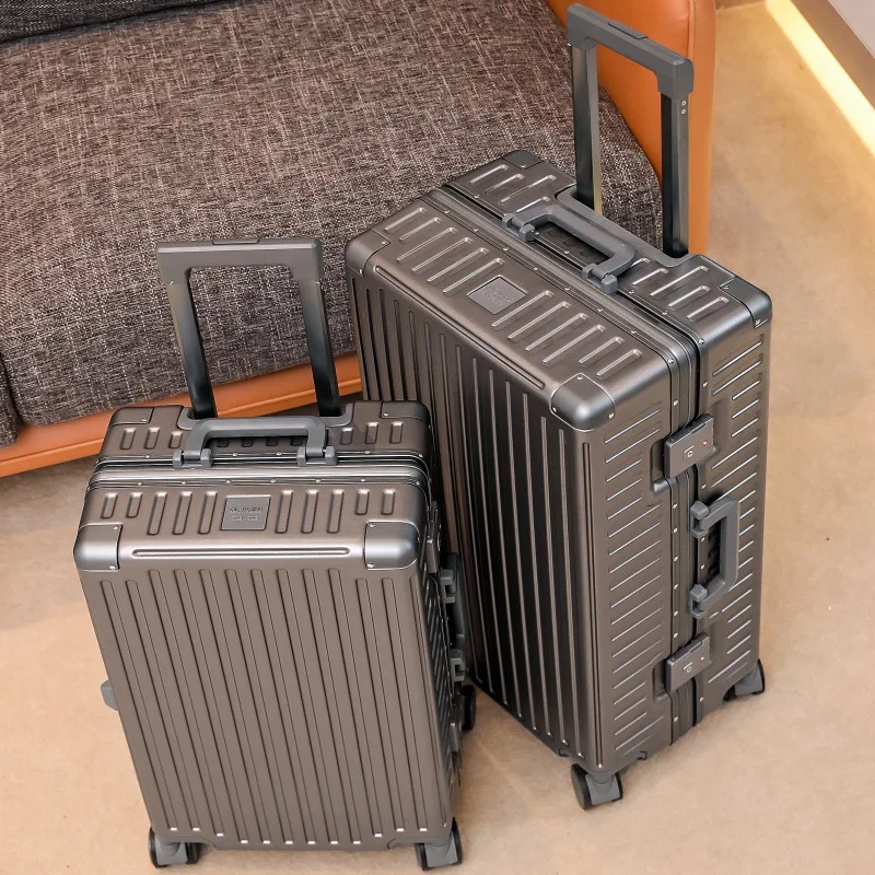 

20 inch Carry-on Suitcase 28inch Large Size Travel Suitcase Women's Luggage 24inch Aluminum Frame Suitcase Password Trolley Case