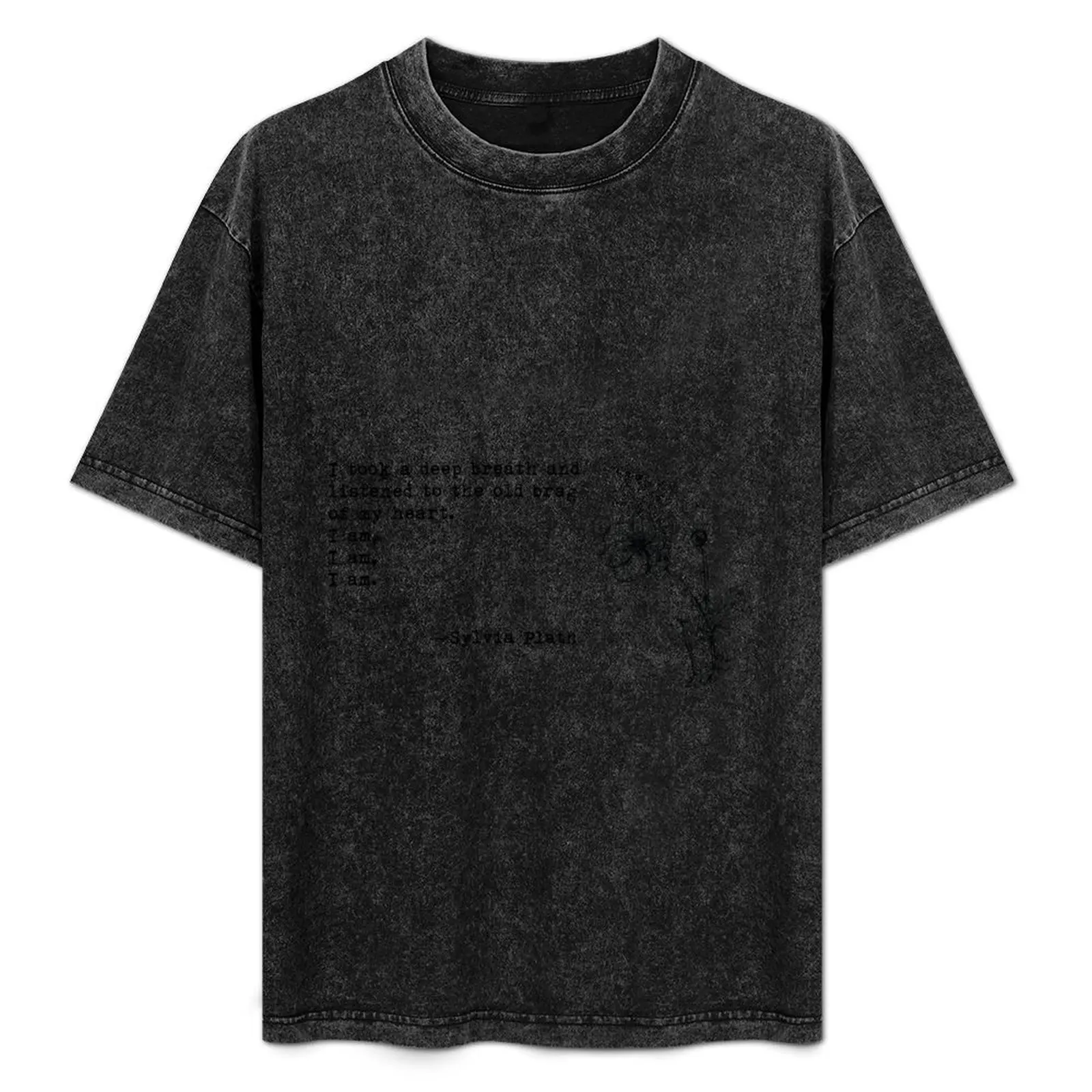

Sylvia Plath T-Shirt No Iron Casual Short Sleeve Top
