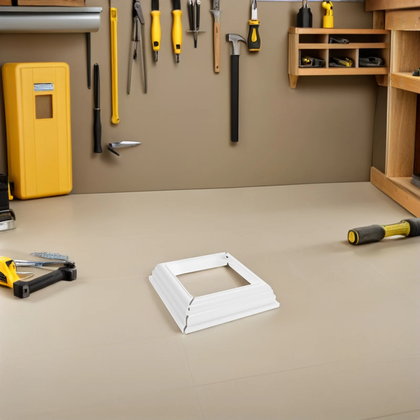 

3pcs Plastic Skirts Split Style Lightweight Pvc Railing Base Covers Decorative Post Protectors For Deck Stair Balcony Garden