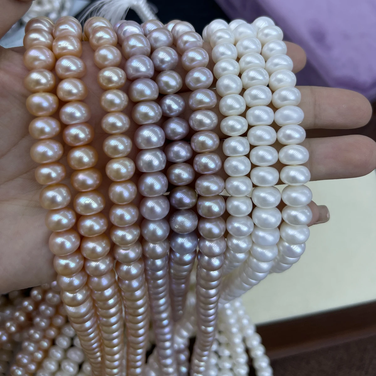 

AAA 9–10mm 36cm Bread-shaped Strand Beads High-quality Natural Freshwater Pearls for Jewelry Making DIY Necklaces Accessories