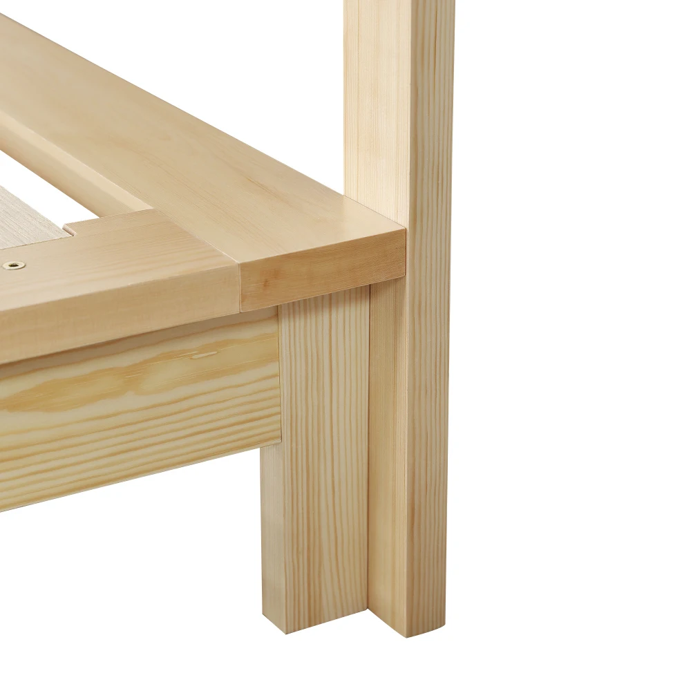 PINGGO Samtbezogenes Einzelbett für Kinder, weiche Rückenlehne, stabiler Rahmen, 90 x 200 cm, Bettgestell aus Kiefernholz, Schaumstoff und Sperrholz, ohne Matratze – Detail 23