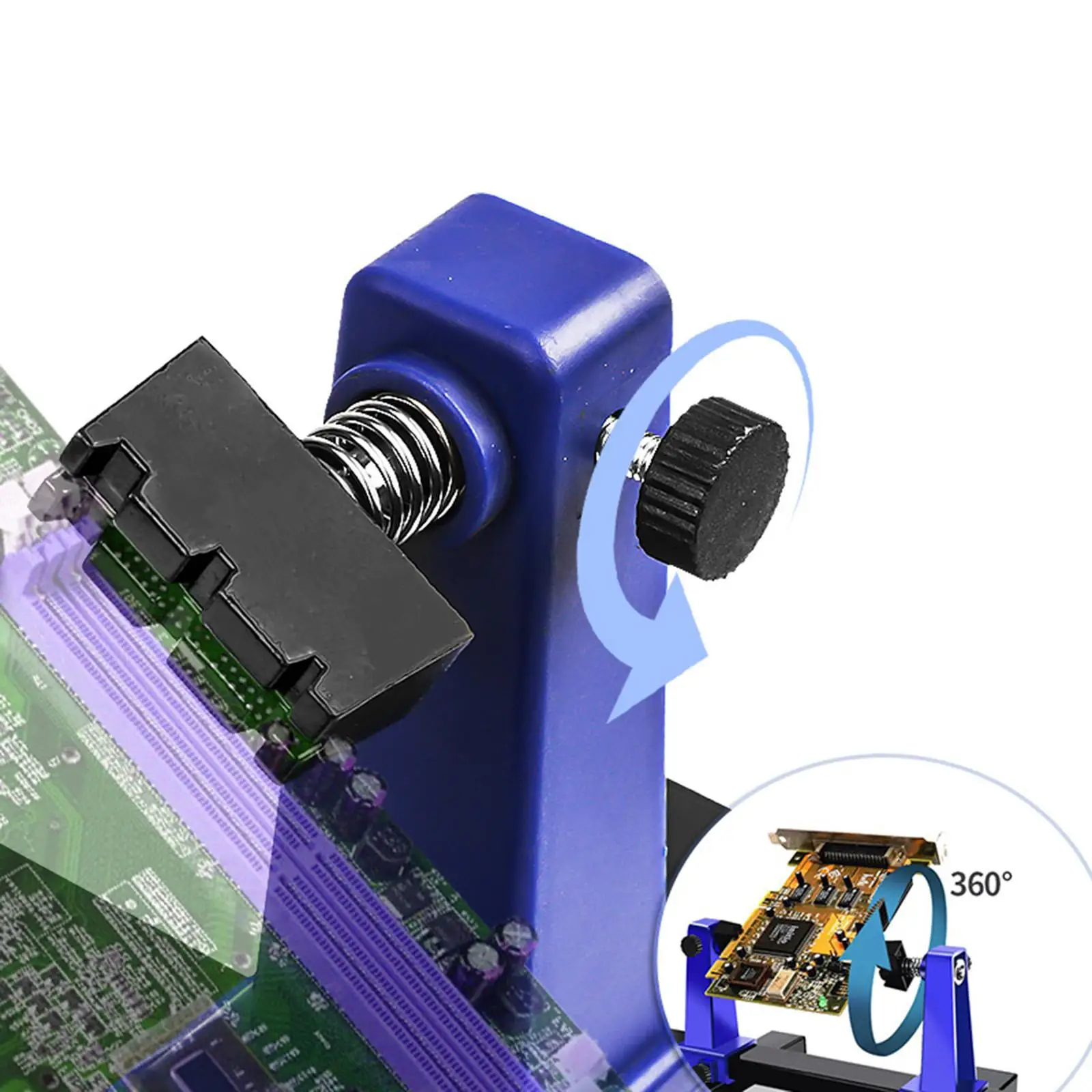 Adjustable Circuit Board Frame Holder Rotating Soldering Stand Metal Clamp for Precision PCB Assembly and Repair