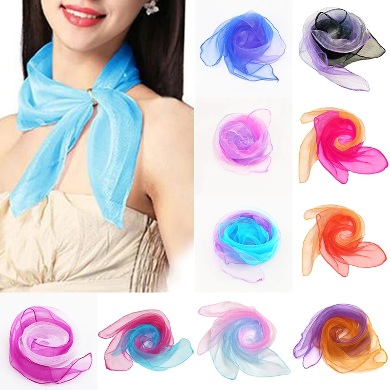 1PCS Graduated Colored Dancing Juggling Scarf Dance Practical Gauze Scarf Chiffon Magic Tricks Performance Props 16 colors