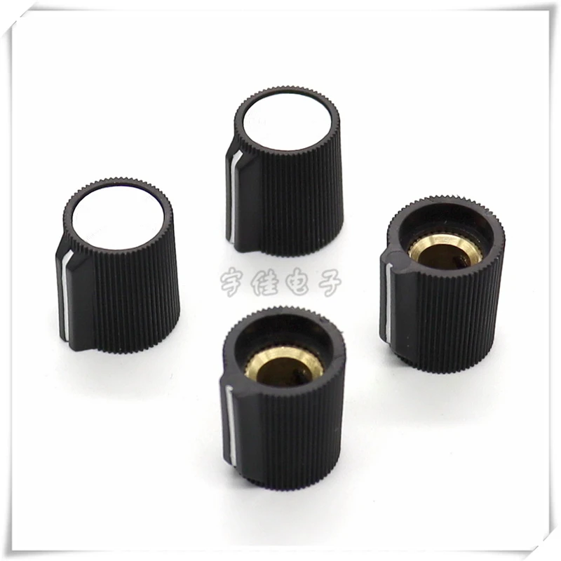 5PCS Black Plastic Knob Cap Inverter Panel Operation Speed Control Knob Potentiometer Knob Cap Upper Screw Cap