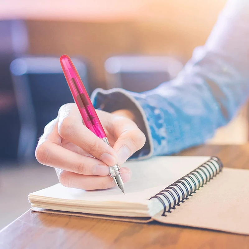 16 قلم قابل لإعادة الملء للاستعمال مرة واحدة لكتابة قلم حبر مميز ذو طرف رفيع قلم حشو المكبس للرسم