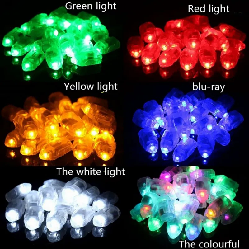 10Pcs/Lot Balloon LED Flash Luminous Lamps High Bright Balloon Decor Light Mini Multi-Colored Party Wedding Party Bar Supply