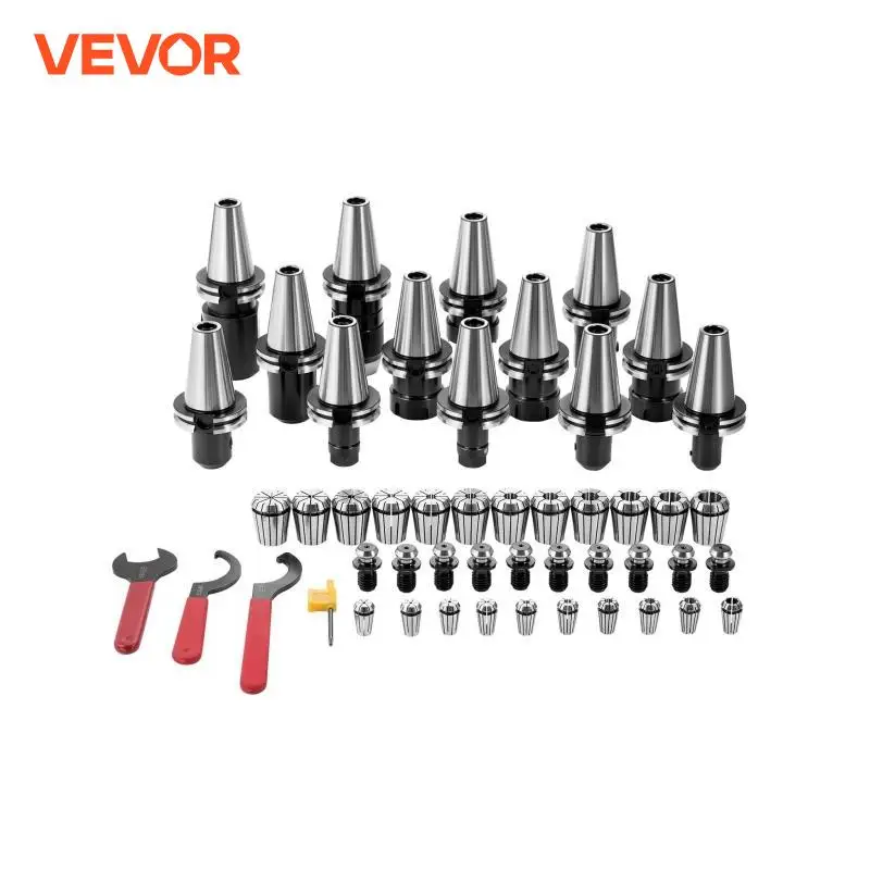 VEVOR CAT40 ER 16/32 Collet Set, 35 PCs, SLN FMB ER16/32 APU Tool Holders Spring Steel for Milling Machine Drill Presses Boring