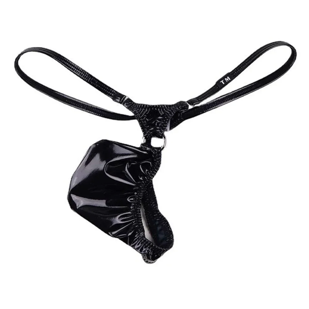 

Mens Panties T-Back Steel Ring Sexy Thin T-Back Strap Low Waist Lingerie Temptation T-Pants Hollow Elastic G-string Thong Trunks