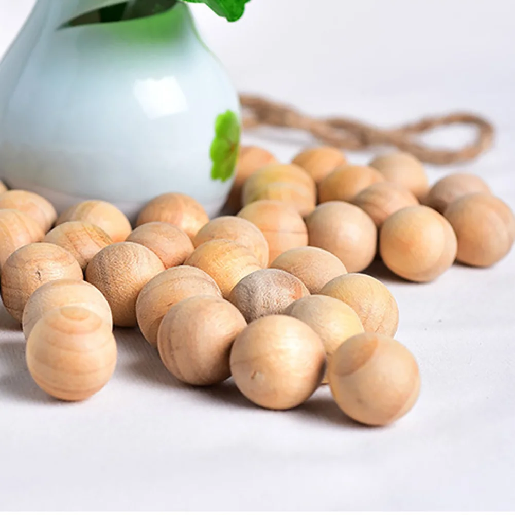 50 Pcs Wardrobe Clothes Drawer Mildew Pest Control Wood Ball Moth Insect Camphor Bug Repellent Natural Wood