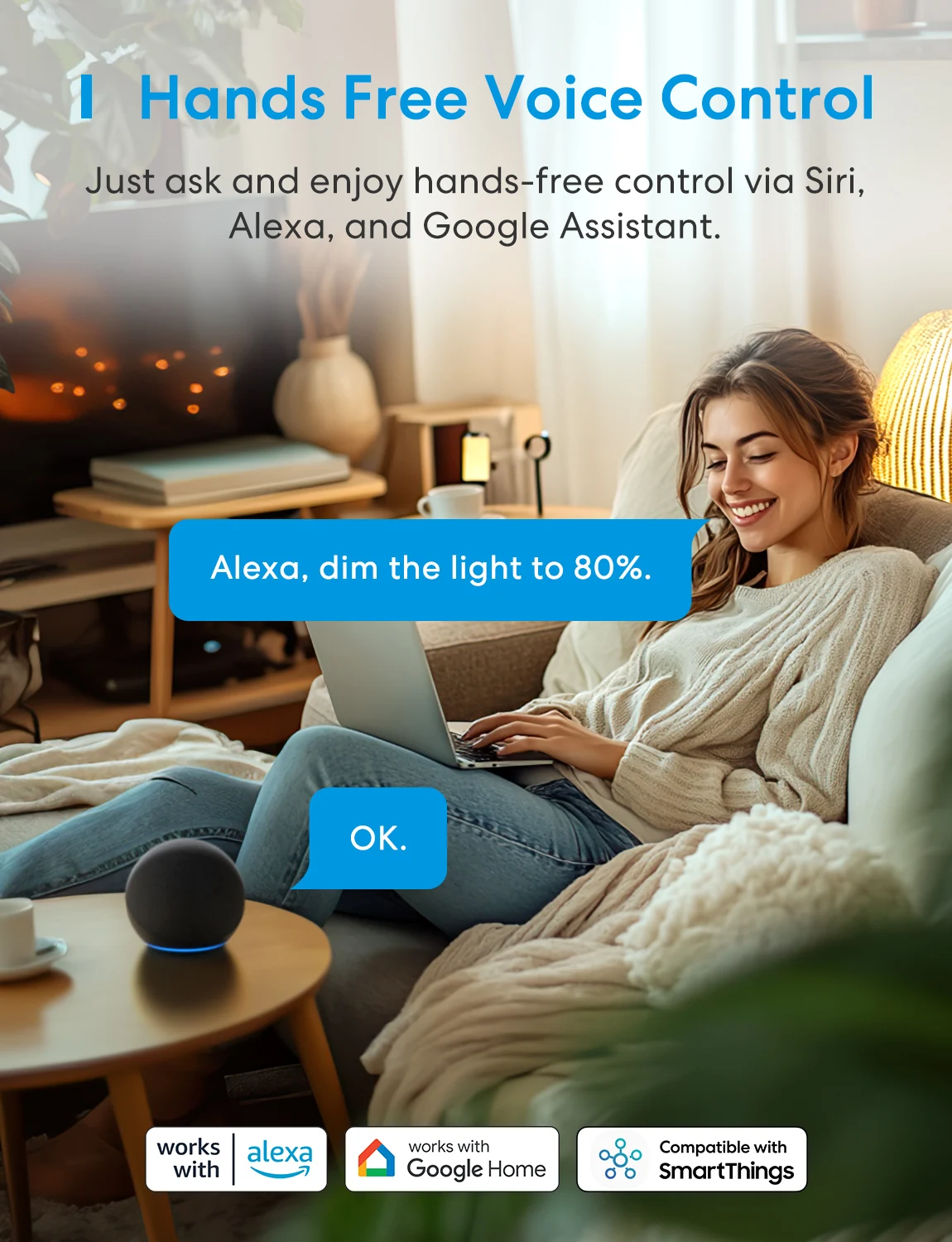 Meross Smart Dimmer Switch dengan Remote WiFi Single Pole Light Switch untuk Dimmable Bulb Work HomeKit Alexa Google SmartThings