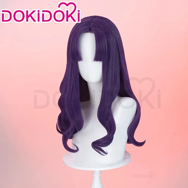 متوفر في المخزون Asukaa Katsuragi Misato شعر مستعار دانتيل أمامي أنيمي إيفا تأثيري DokiDoki المرأة الشعر الطويل Katsuragi ذيل حصان قلادة قبعة