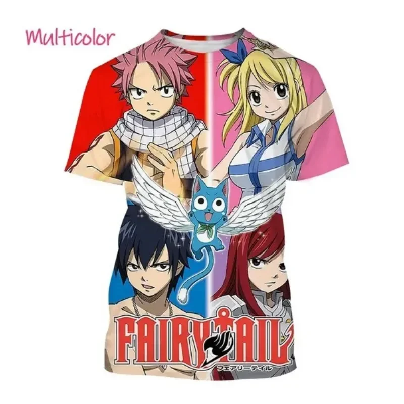 Fairy Tail T-shirt Classic Anime Men and Women 3D T-shirt Casual O