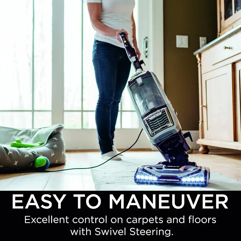 مكنسة كهربائية عمودية NV752 تعمل بالطاقة الدوارة مع HEPA وسعة كوب غبار كبير ومصابيح أمامية LED #3