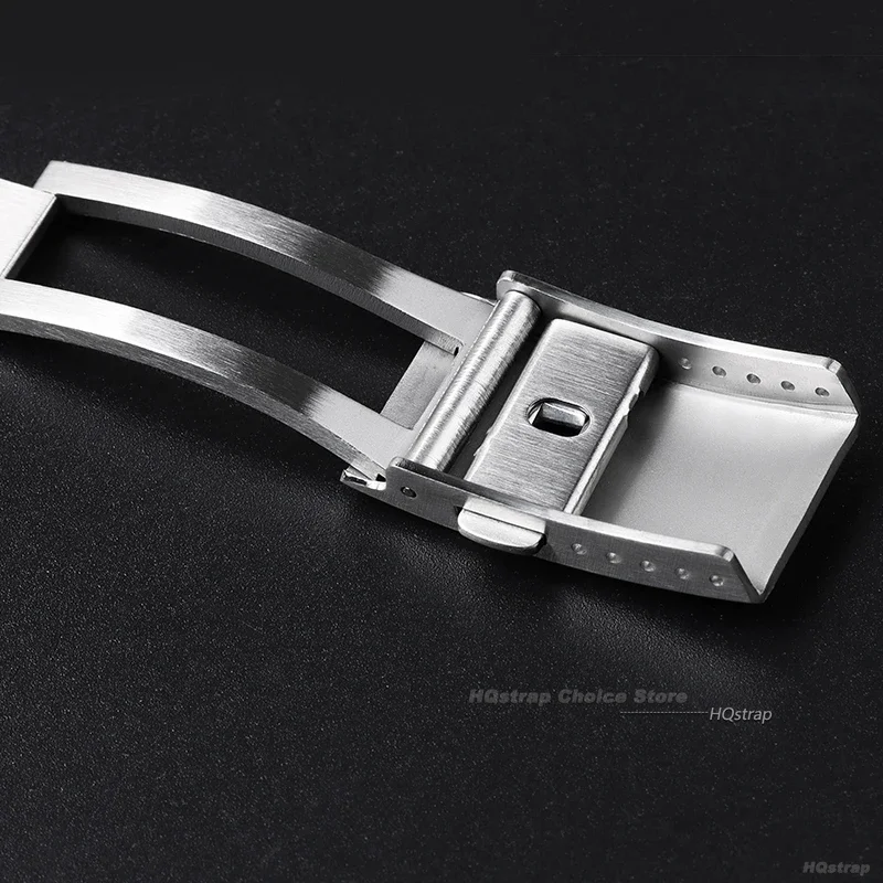 مشبك ساعة من الفولاذ المقاوم للصدأ الصلب لـ Rolex Submariner Daytona فاخر قابل للتعديل بإبزيم قابل للطي مشبك معدني ممتاز 9 × 16 مم