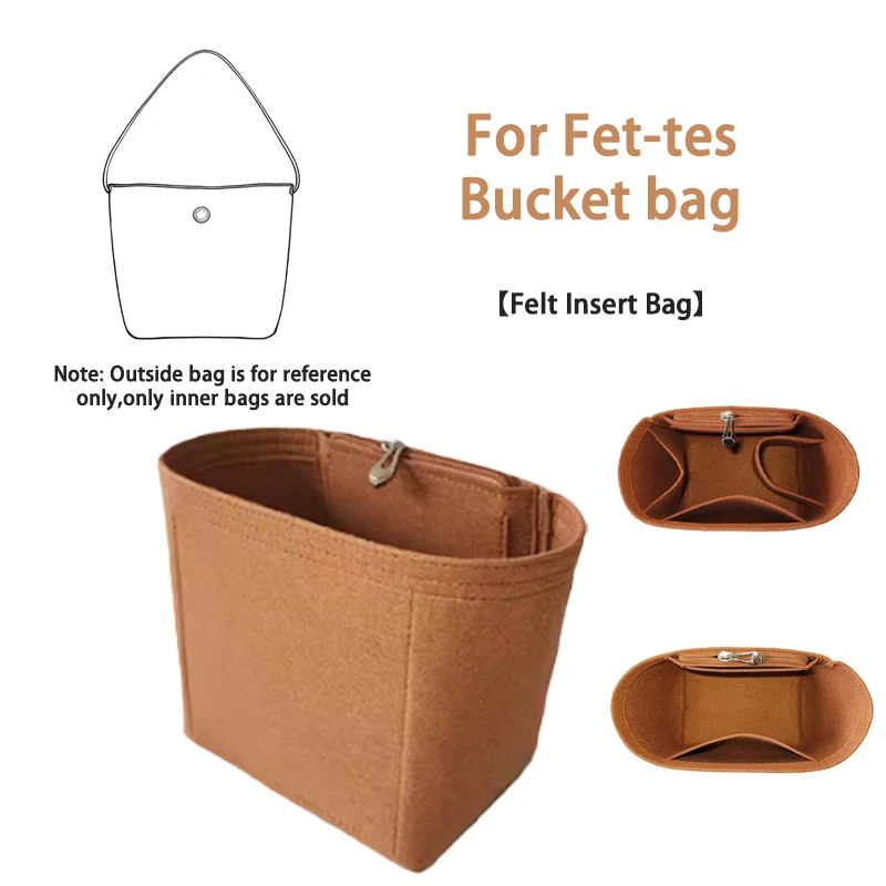 EverToner Structured Felt Liner for Fett-tes Bucket Bag – Makeup & Travel Essential Shapes Bag Perfectly