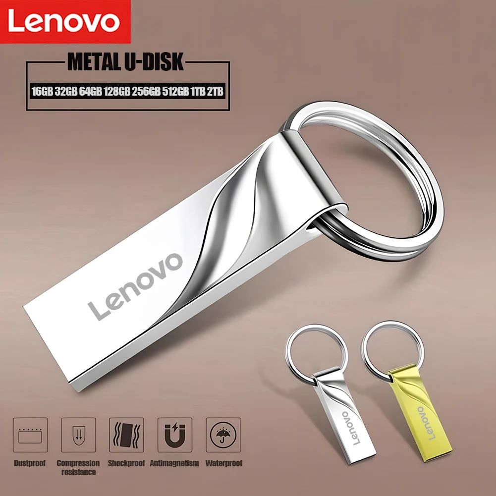 

Lenovo Original 2TB USB 3.1 Flash Drive High-Speed Pen Drive 1TB Metal Waterproof Type-C Pendrive For Computer Storage Devices