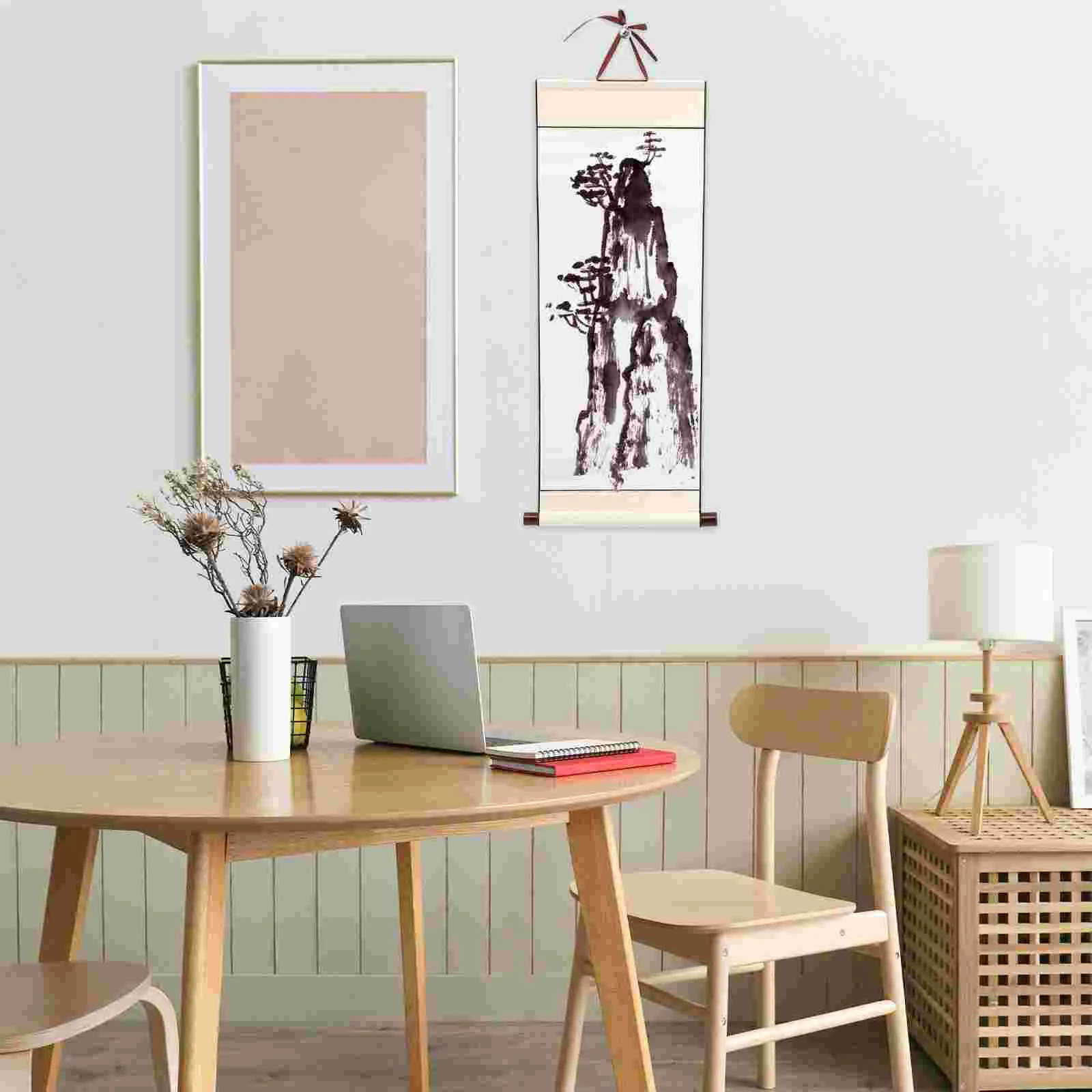 Blank Hanging Scroll Painting Paper French and Rice Calligraphy Mounting Chinese Style