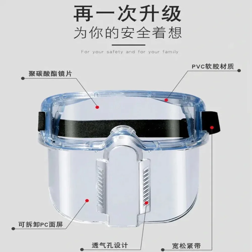Transparent protective mask high definition anti-fog isolation screen cutting and polishing anti-splash kitchen fume eye