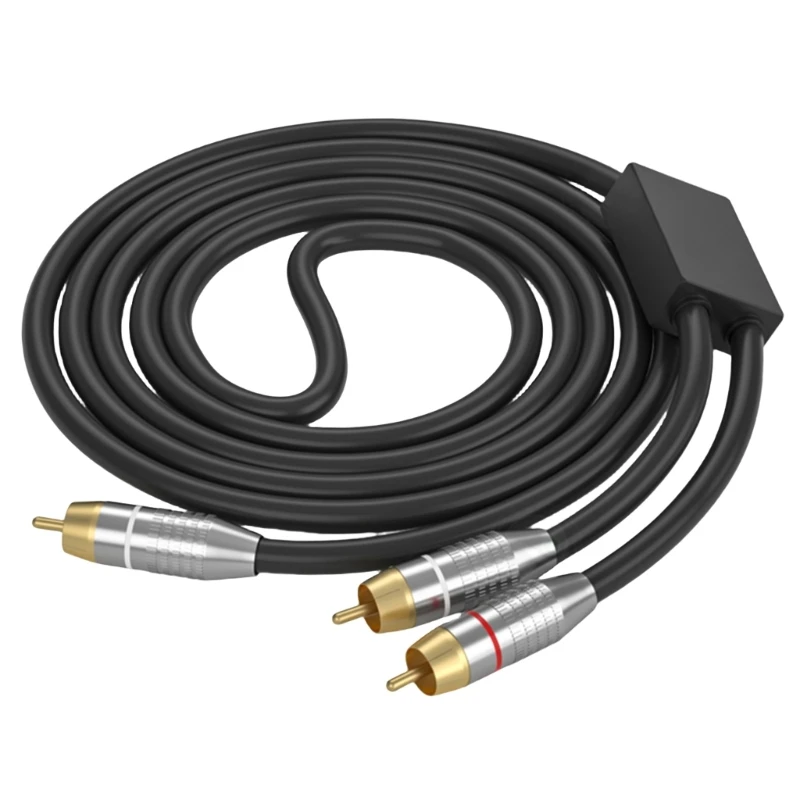 Professional Auditory Connection Cable Male to 2RCA Male Gold Contacts Entension Cord Enhances Auditory Connection