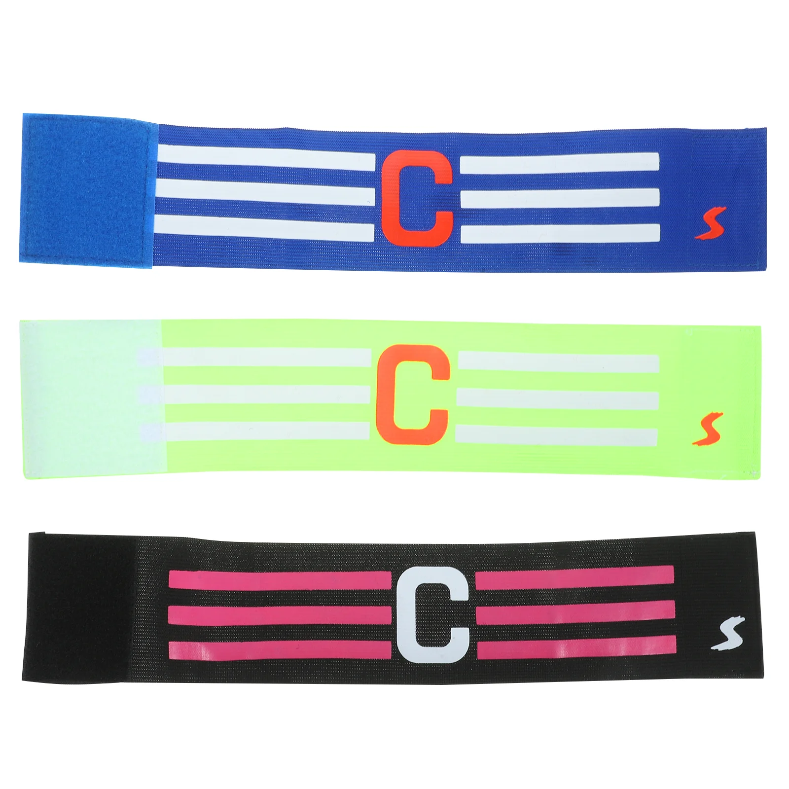 

3 Pcs Football Match Captain Armband Footballs Soccer Armbands Sign Tricolor Nylon Child For