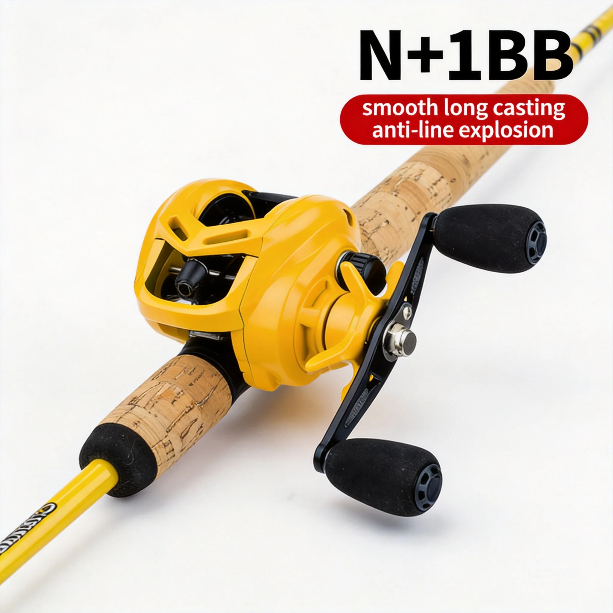 Ice Fishing Reel - Mulinello da Casting Giallo N+1 Bb