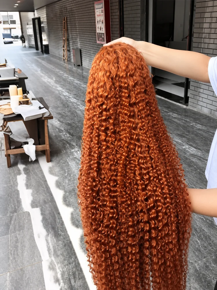 

13x4 HD Lace Orange Ginger Deep Curly Wigs 30 36 Inch Water Wave Ginger Lace Front Wigs Human Hair Brazilian Human Hair