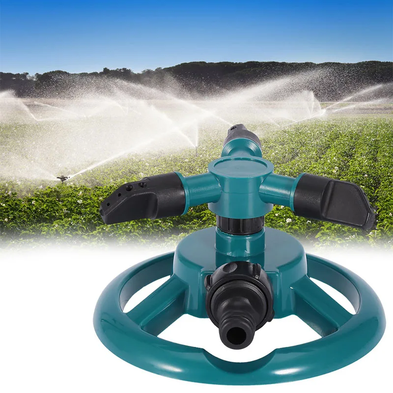 ZK20 Garden Sprinklers Automatic Watering Grass Lawn 360 Degree Rotating Water Sprinkler 3 Arms Nozzles Garden Irrigation Tools