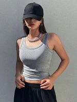 Camisole débardeur doux pour femmes, tenues d'été, débardeur serré et Sexy, chemise inférieure tricotée et haut sans manches pour vêtements d'extérieur 6