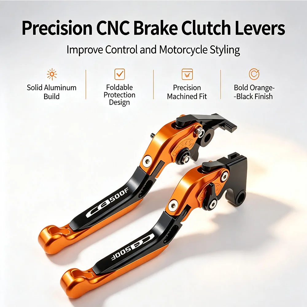 For Honda CBR500R CB500F CB500X CB500 2013-2021 Brake Clutch Levers CNC Aluminum Adjustable Folding Extendable Pair Set Kit