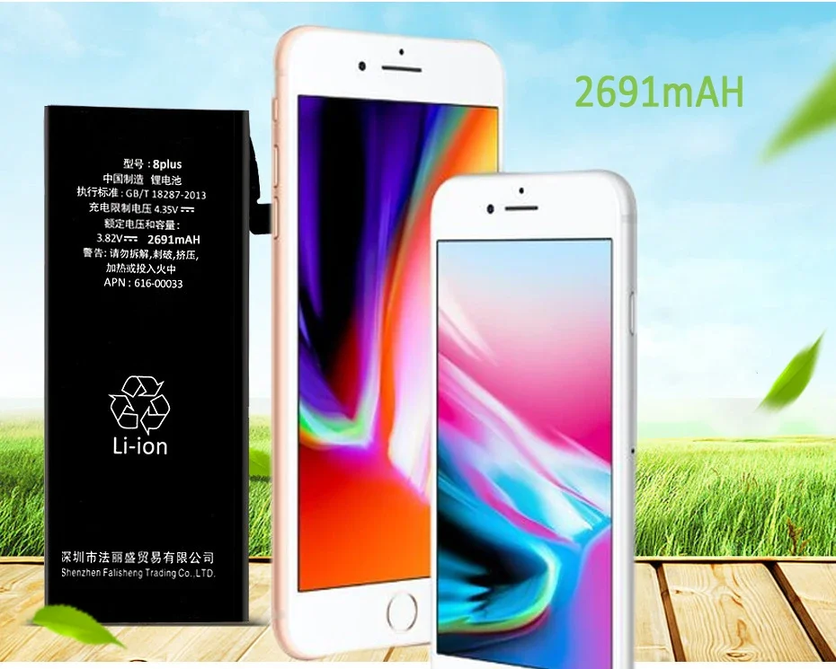 FERISING Phone Battery For iPhone X 6P 6SP 7P 8P 100% Capacity Cell Repair bateria OEM Replacement Batteries 6 7 8 PLus