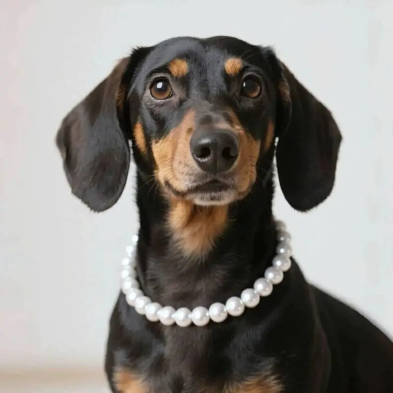 Dog Pearl Necklace Collar Fashion Design Adjustable Stainless Steel Wire Pet Jewelry for Medium Large Dogs Anniversaries