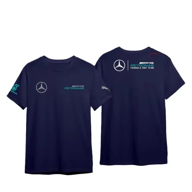 2025 T Shirt Round Neck Cotton Women Tshirt Mercedes F1 Petronas Team Baju Premium T-Shirt Murah Lelaki Men Logo Sulam Top Tees