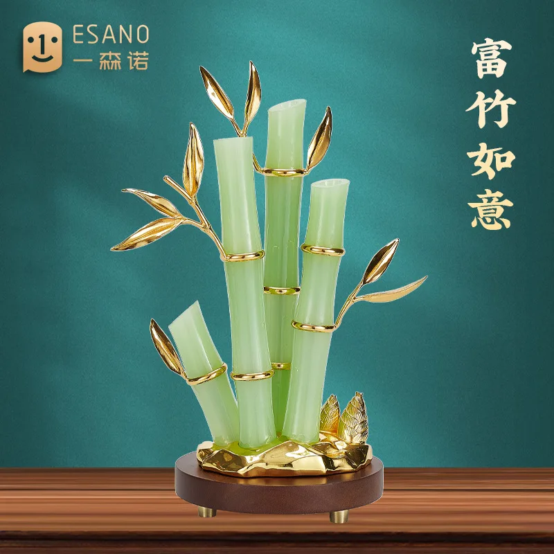 Brass rich and auspicious bamboo ornament Rising steadily, decorating decorations, housewarming gifts