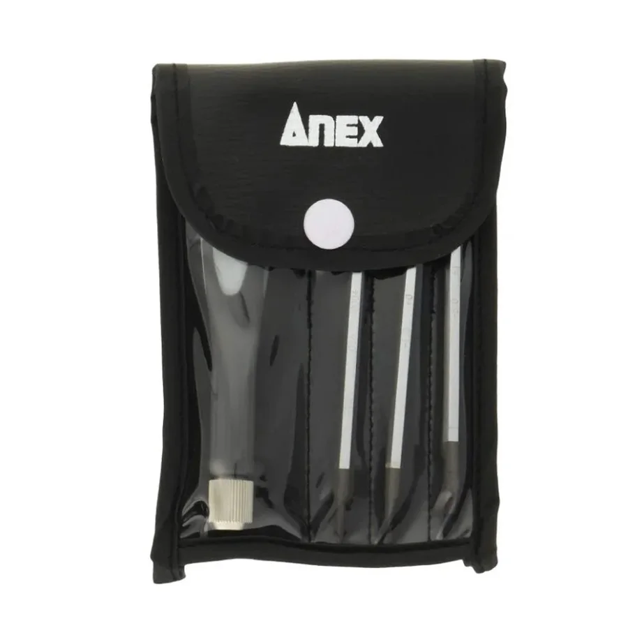 ANEX 5pcs Precision Screwdriver Set Screwdriver Handle with Double-Headed Replaceable Screwdriver Bits and Storage Bag No.3600 view 5