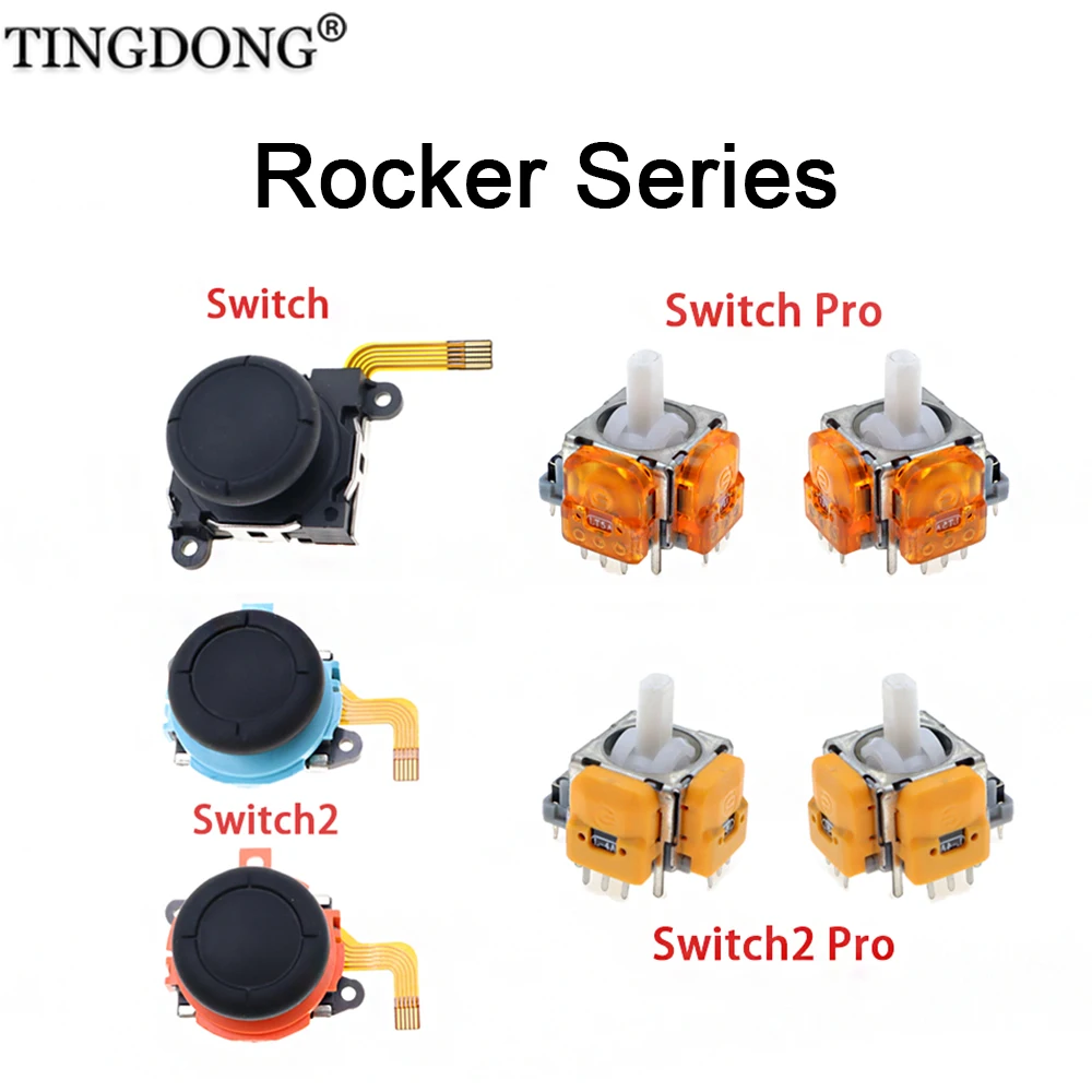3D Analog Joystick Thumb Stick For Switch 1/2/Pro Controller Hall Effect Sensor Module No Drifting Higher Sensitivity Repair