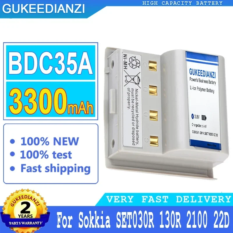 3300mAh GUKEEDIANZI Battery BDC35A for Sokkia 22D 2100 130R SET030R Big Power Batteria