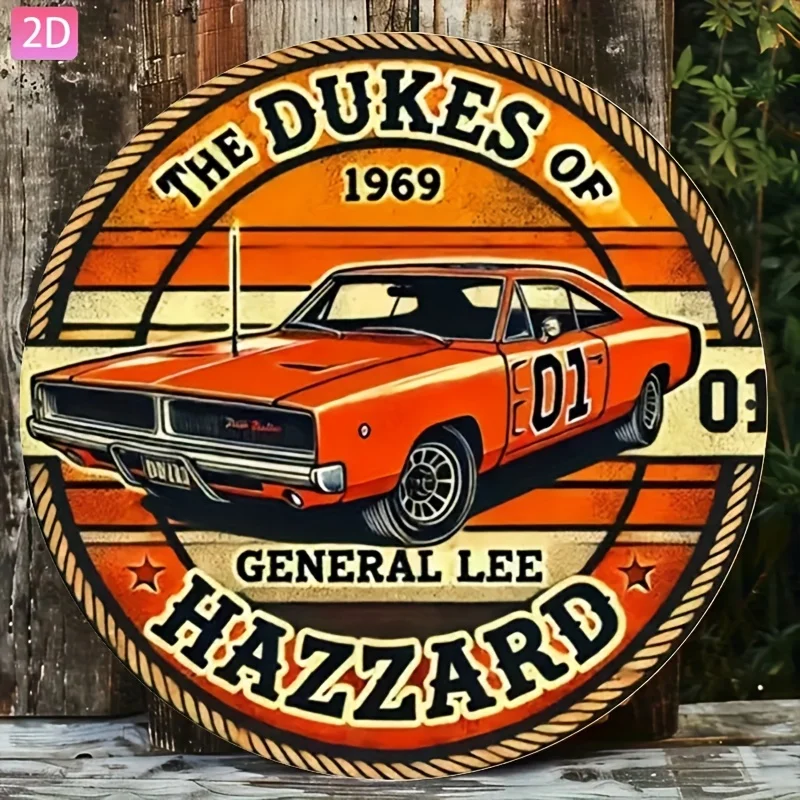2d plano, "sinal de carro" retro decoração de parede sinal de alumínio para quintal, jardim, cozinha, bar, sala, ao ar livre, garagem, clube, café, restaurante