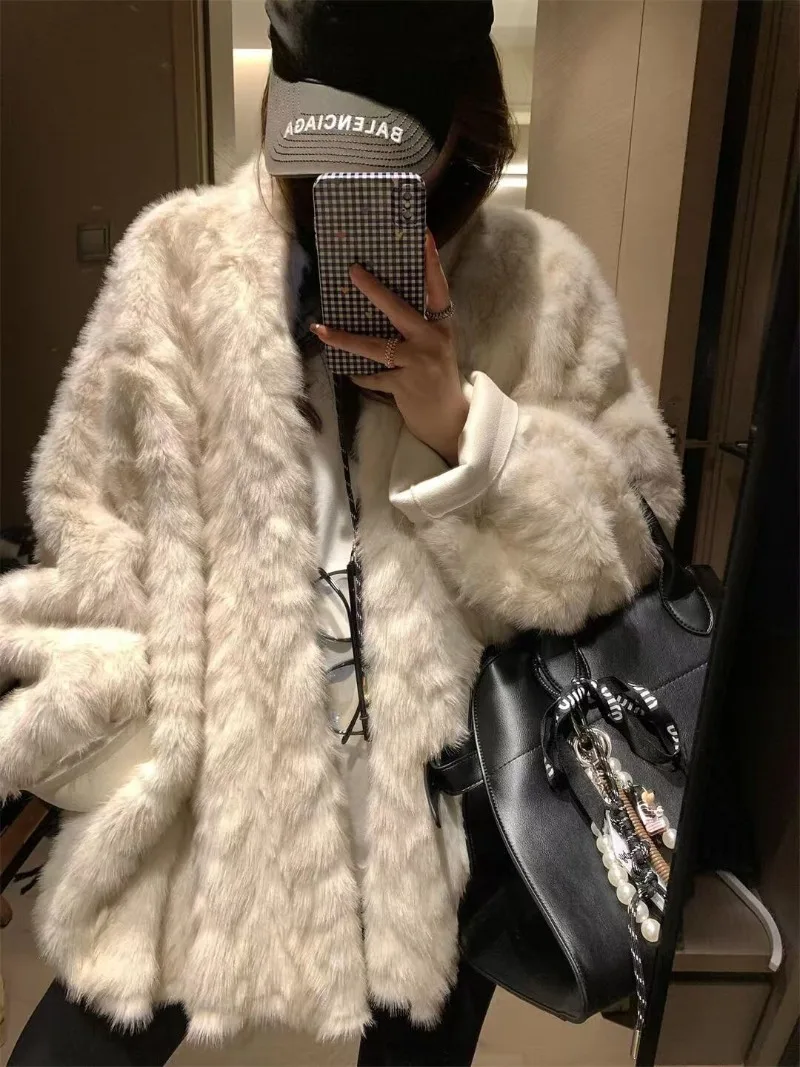 

2025 Autumn Winter New Lazy Style Fur Integrated Coat for Women Environmentally Friendly Mink fur Coat Grass Mink fur Coat