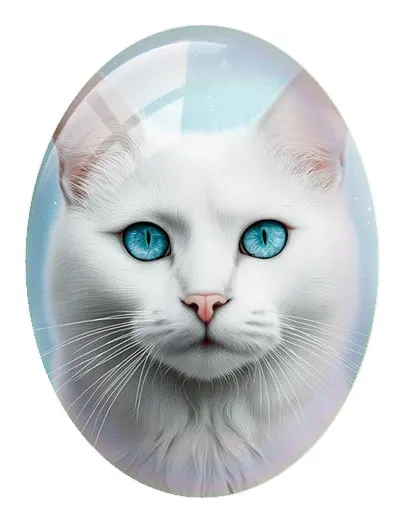 10pcs/lot Christmas X-mas Hedgehog Polar Bear Fox Cat Winter Oval Photo Glass Cabochon Flatback Demo Cameo Diy Jewelry Making view 5
