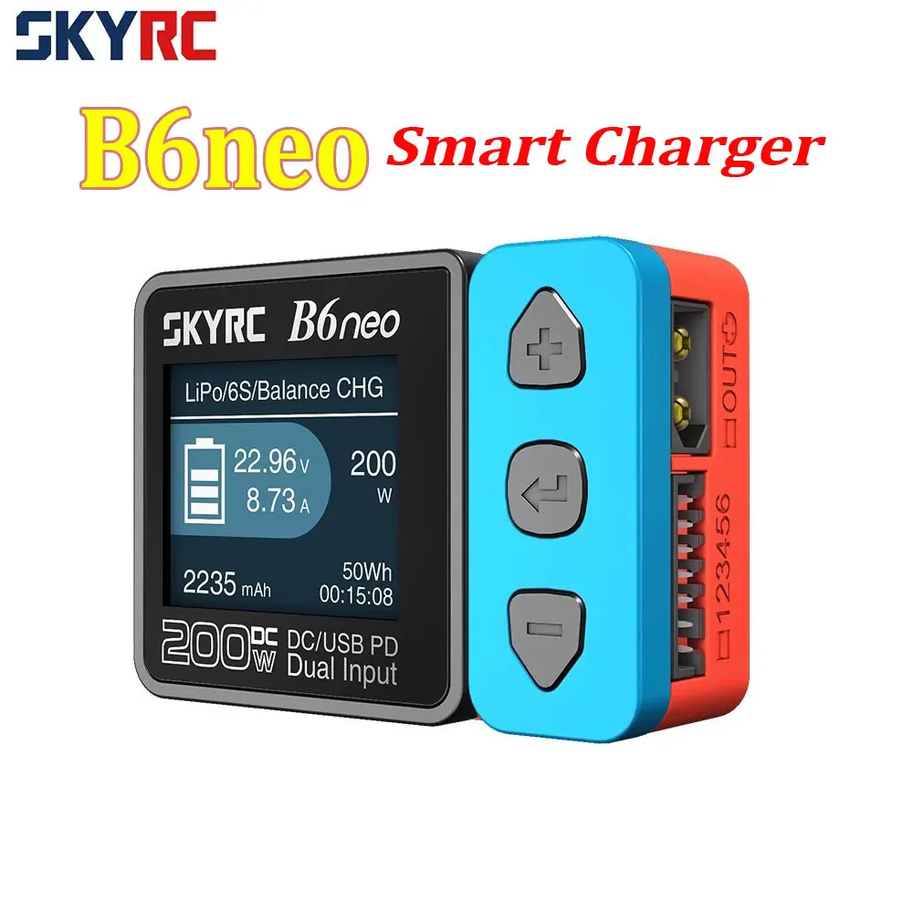 SKYRC B6neo Smart Charger LiPo Battery Balance Charger Discharger DC200W PD80W For RC Model Car Boat Airplane Drone Quadcopter