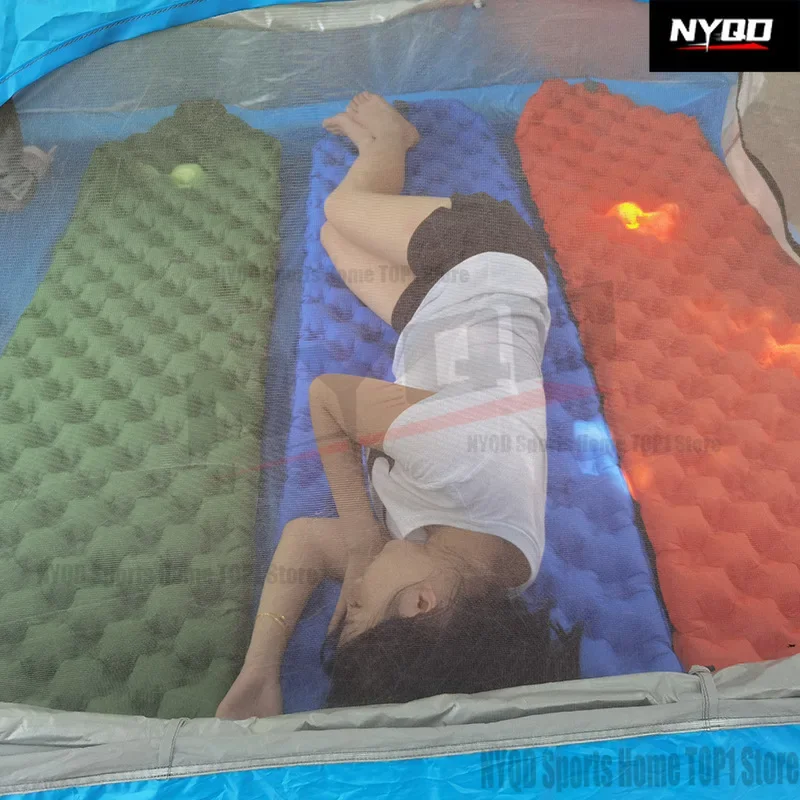 Outdoor Tent Sleeping Mat Camping Ultra Light Portable Mummy Waterproof Mat Diamond TPU Inflatable Mat 침대 кровать для кемпинга