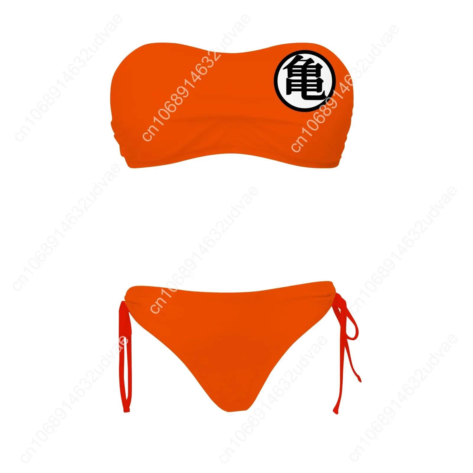 Hot Dragon Master Goku Logo Swimsuit Womens Drawstring Two Piece Set Bathing Suits Personalized Swimwear Bikini Custom Beachwear