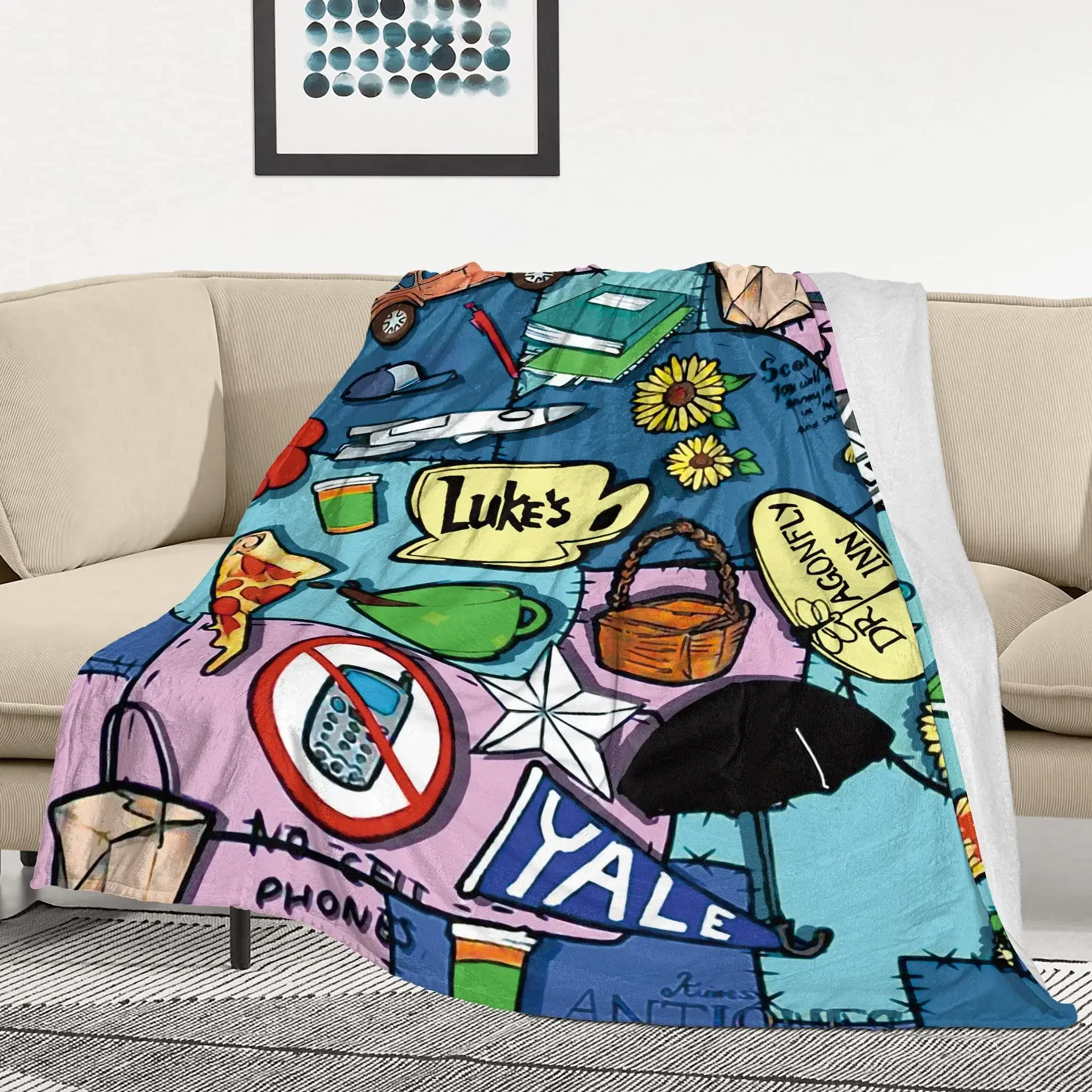 Gilmore I Drink Coffee Like Blanket for Girl Soft Sherpa Blankets, All Season Premium Fluffy Flannel Throw Sofa Bed