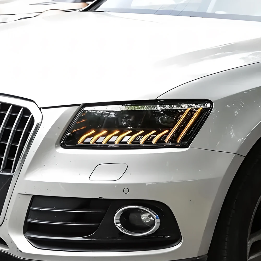 Car Front lamps Assembly For Audi Q5 2009-2017 Upgrade LED Auto Headlight Streamer Projector Startup Effect Lens Accessories