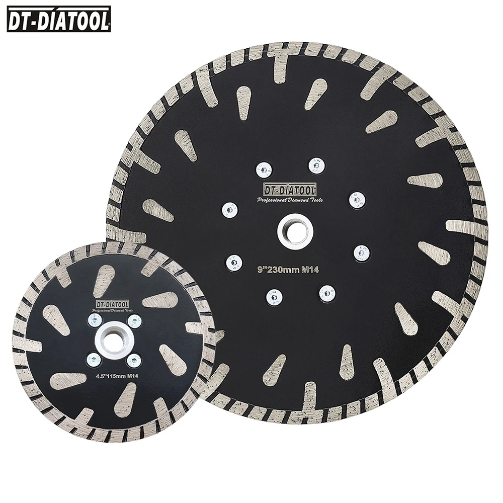 

DT-DIATOOL Dia 115 230 mm Diamond Disc Saw Blade for Tile Granite Marble Cutting Disc M14 Thread 4.5inch 9inch