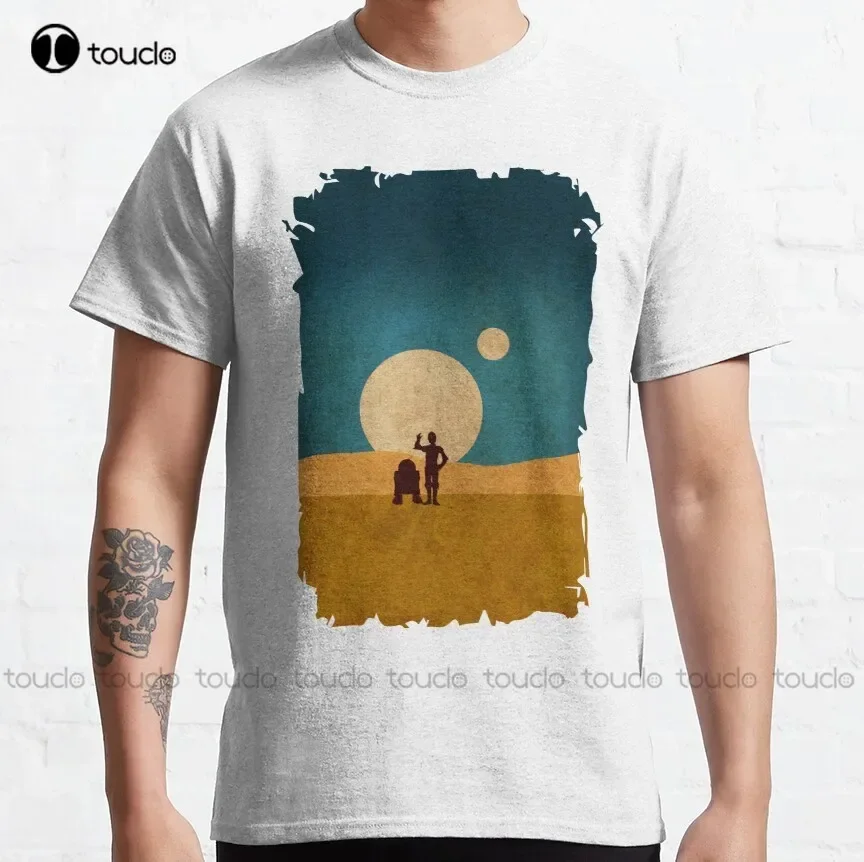Droids In The Dunes Classic T-Shirt Anime Shirts For Women Custom Aldult Teen Unisex Digital Printing Tee Shirt Xs-5Xl Classic