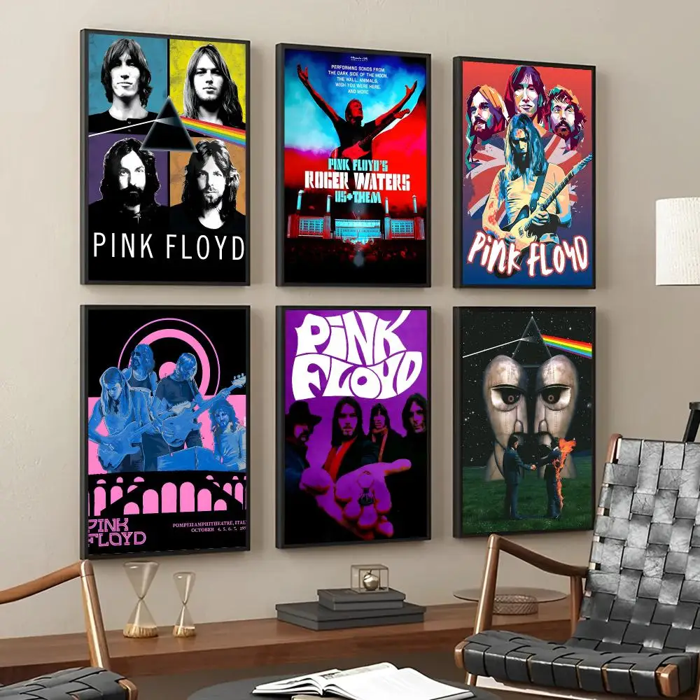 P-Pink F-Floyd Poster Self Adhesive Sticker Home Bedroom Living Room Game Room Decoration