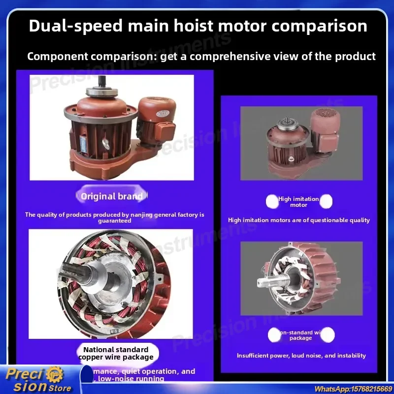For Electric Hoist Main Lifting Motor Crane Motor 7.5 kW 13 kW Dual Speed Bevel Gear MD Elevator Motor Gearmotor Lift