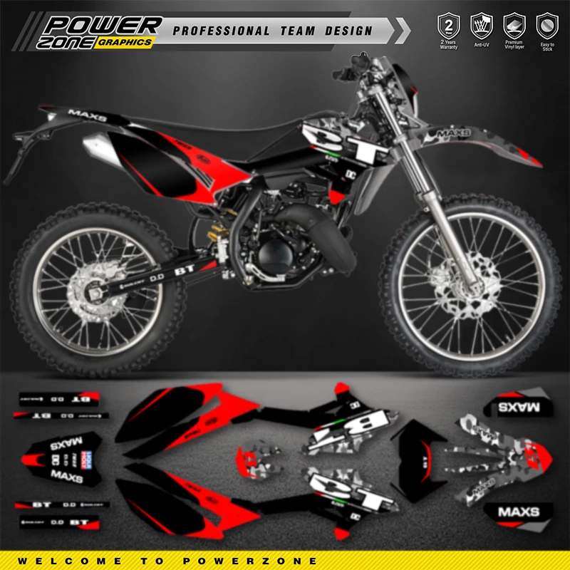 

PowerZone Team полная графика наклейки для Beta RR 50 2020 2019 2018-2011 50cc номер мотоцикла имя фон на заказ 03